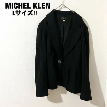 미쉘클랑 테일러드 자켓 블랙 빅 사이즈 L 비쥬 울