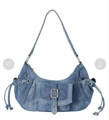 X-girl slide Pocket hand bag 데님 숄더백