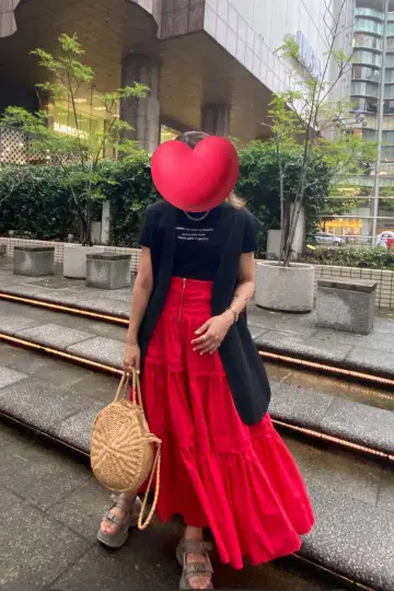 rienda 빨간색 스커트