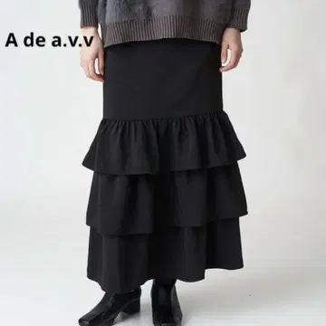 A de a.v.v 하이 웨스트 티어드 스커트