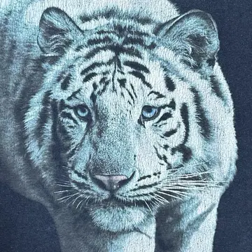 SIEGFRIED & ROY 화이트 타이거 백호 양면 프린트 티셔츠