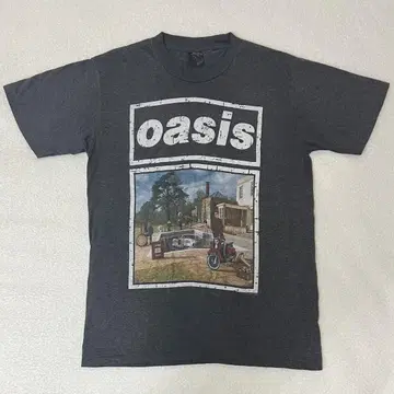 oasis 1997년 투어 티셔츠 밴딩 밴 티셔츠 구제 의류