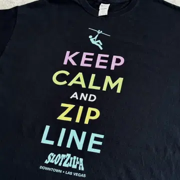 SlotZilla ZIPLINE 티셔츠 블랙 XL 라스베이거스