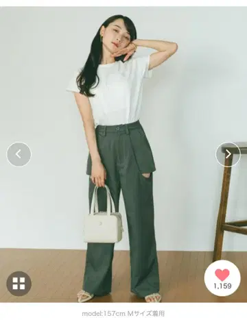 VANNIE U 사이드 컷 아웃 슬랙스 팬츠