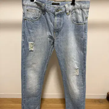 누디진 레귤러 랄프 셀비치 데미지 가공 데님 34
