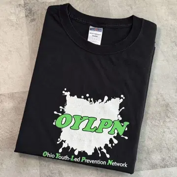 OYLP 블랙 티셔츠 양면 프린트 XL Jerzees