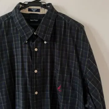 NAUTICA 체크 무늬 긴팔 플란넬 셔츠