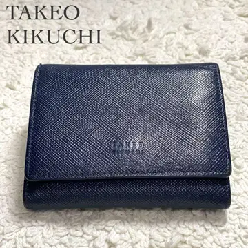 TAKEO KIKUCHI 다케오 키쿠치 3단 폴더형 지갑 네이비 컬러
