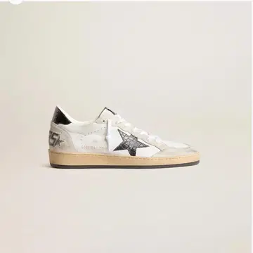 GOLDEN GOOSE Ball Star 화이트 내퍼 가죽 블랙 스타