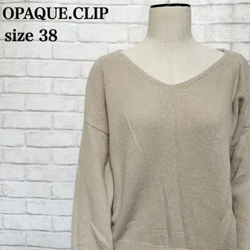 OPAQUE.CLIP 오피스 캐주얼 V넥 니트 M 베이지 구제 의류