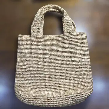 내추럴 라피아 바스켓백 토트형
