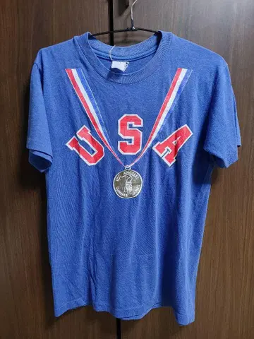 USA 로스 올림픽 티셔츠 블루 S