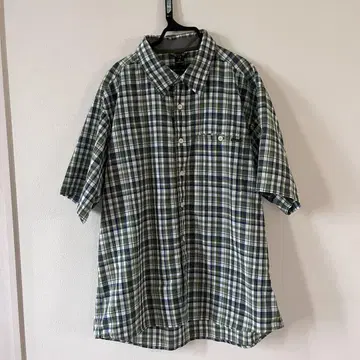 mont-bell 반팔 셔츠 XL 체크 무늬