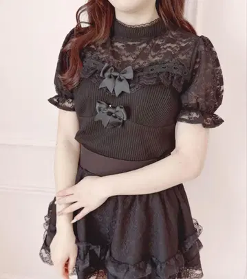 MARS 리본 포함 레이스 골지 탑