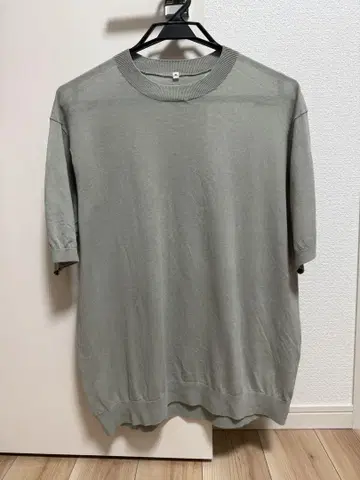 MUJI labo 코튼 하이 게이지 니트 반팔 풀오버 XL