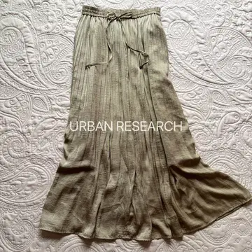 URBAN RESEARCH 올리브 플리츠 스커트