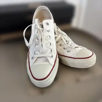 24cm 컨버스 컨버스 화이트 로우 컷 스니커즈 신발