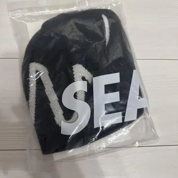 WIND AND SEA 니트 모자 블랙