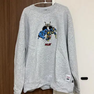 HUF 마블 그레이 맨투맨 L