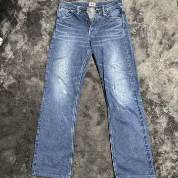 스톰 블루 스트레이트 데님 팬츠
