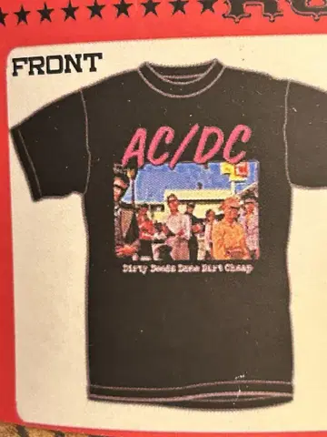 신상품! ROCK DEPT 락 데포 AC/DC 빈티지 티셔츠 데드스탁