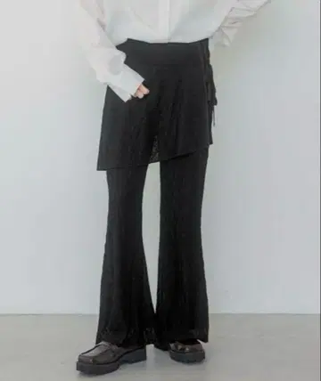 JEANASIS 레이스 스커트 레이어드 팬츠