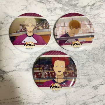 하이큐 캔뱃지 텐도 사토리 세미 에이타 화이트