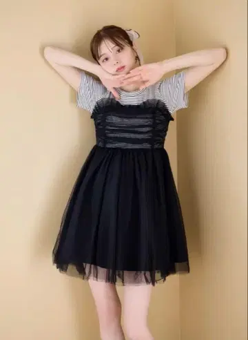 An MILLE 튤 레이어드 미니 OP
