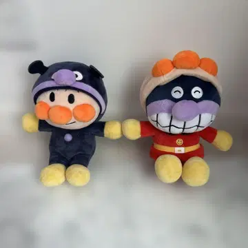 호빵맨 뮤지엄 한정판 호빵맨&바이킹맨 봉제 인형