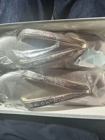 실버 글리터 조리 합성 피혁