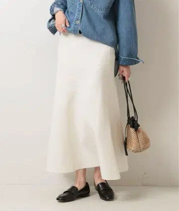 Spick & Span 밀라노 리브 플레어 스커트