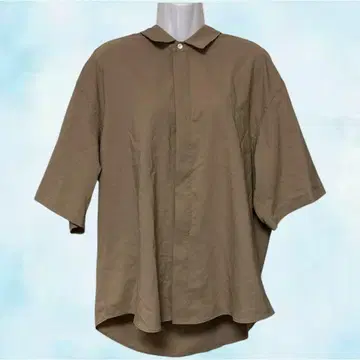 저널 스탠다드 셔츠 베이지 남성용 반팔 숨겨진 버튼