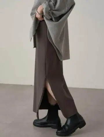 Loungedress 라운지 드레스 분또 ZIP 타이트 스커트 그레이