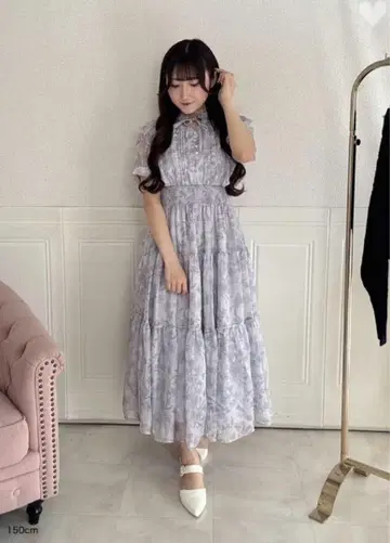 라메 프릴 꽃무늬 OP evelyn