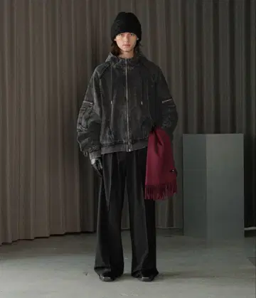 HARE 피그먼트 더블 포켓 지퍼 후드티
