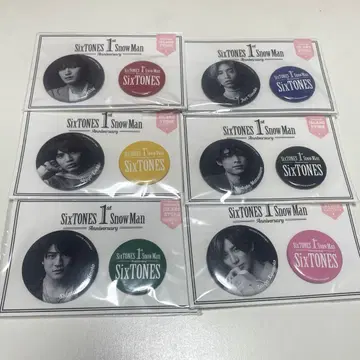 SixTONES 1st Anniversary 핀 배지 6개 세트