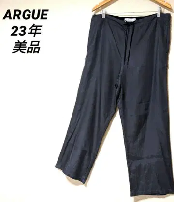 ARGUE 아규 와이드 팬츠 큐프라 바지 봄/여름 슬랙스