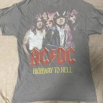 AC/DC Highway to Hell 티셔츠 M 사이즈 그레이