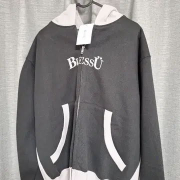 BLESS U 집업 후드티 그레이