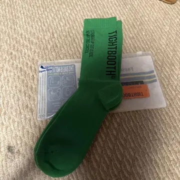 미사용 TIGHTBOOTH LABEL LOGO SOCKS