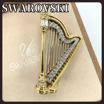 SWAROVSKI 스와로브스키 하프 브로치 악기