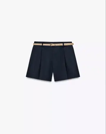 [새 상품 미사용] 벨트 디테일 다트 버뮤다 팬츠 자라 XS