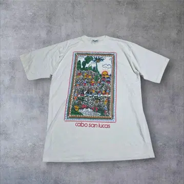 90s Art Tee 멕시코 카보 산 루카스 빅 실루엣