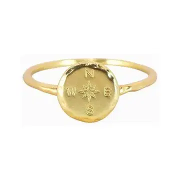 미사용 puravida Compass Ring US8