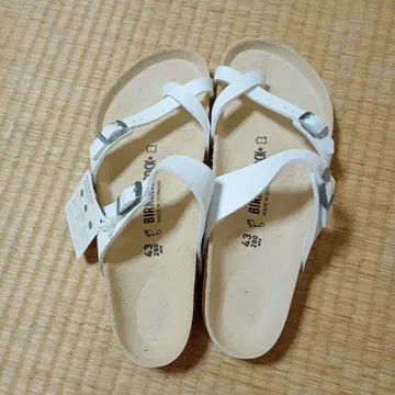BIRKENSTOCK 비치 샌들 화이트, 남성용 남자 28cm