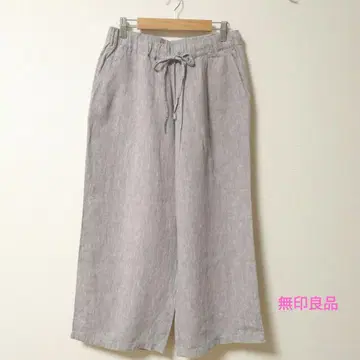 무인양품 린넨 100% 와이드 팬츠