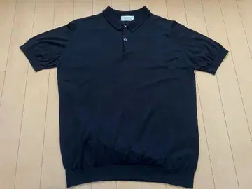 John Smedley 피케 셔츠 씨 아일랜드 코튼 M 블랙