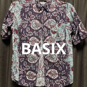 BASIX 꽃무늬 반팔 알로하 셔츠
