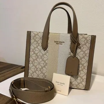 kate spade 플라워 자카드 베이지 토트백