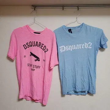 DSQUARED2 프린트 티셔츠 S XS 2장 세트!